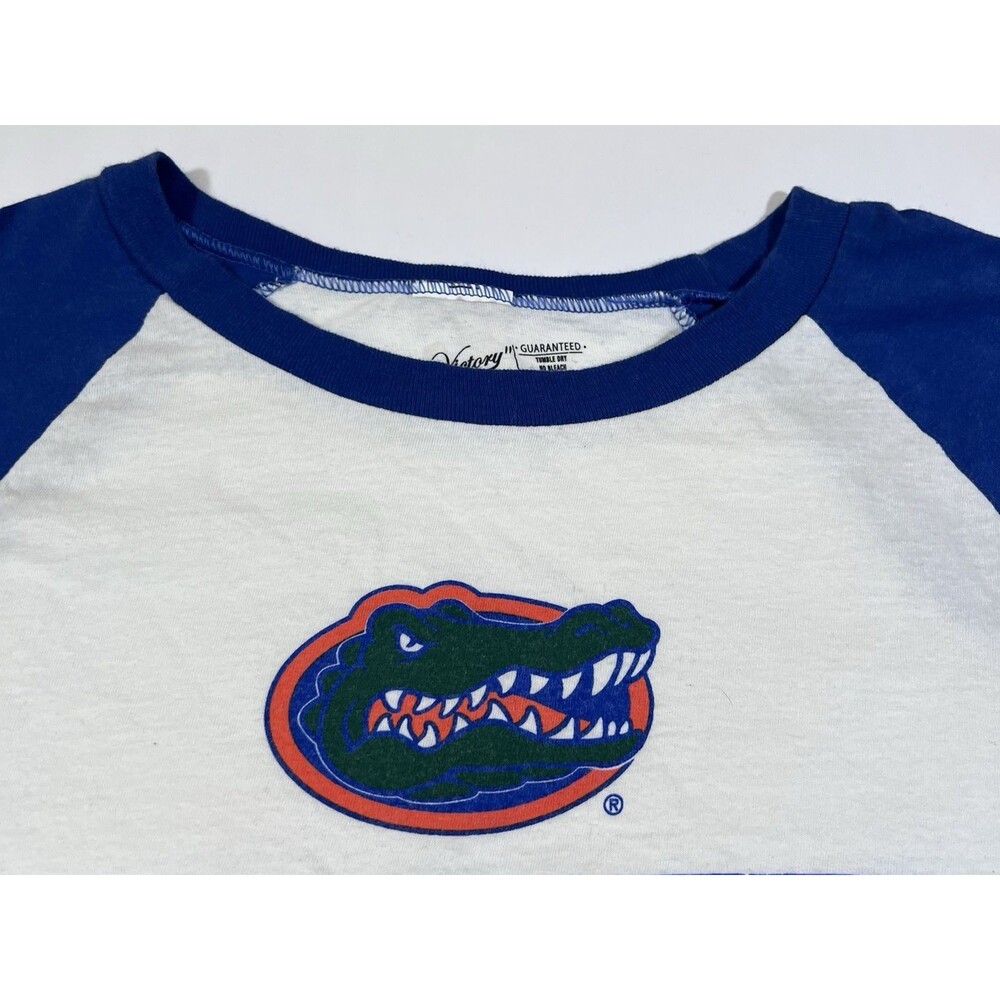 Florida Gators Raglan 3/4 Baseball Tee Distressed Graphic Retro Men's Large NCAA - Picture 6 of 9